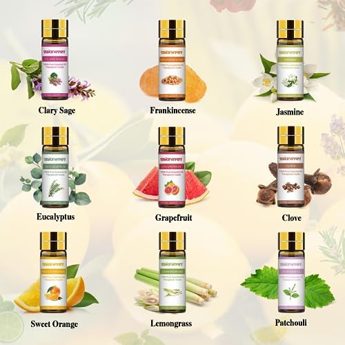 Migcaput Set Huiles Essentielles 21 x 5 ml pour diffusion, Huiles Essentielles 100% Pure - Image 2