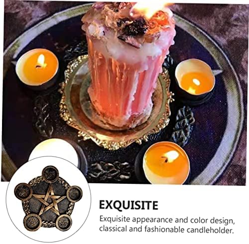 Alipis 1 PC Chandelier Pentagramme Bougeoir de Bougeoir Pentacle Titules Bougies de Thé bouge - Image 9