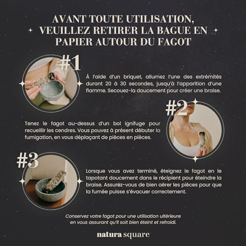 Natura Square - Fagot Cèdre Blanc de Californie à Broieler - Herbe de Purification, Sérénité, Harmonie, Spirituiti - Certificat Phytosanitaire - ENCENS Naturel, Méditation et fumigation - Image 4