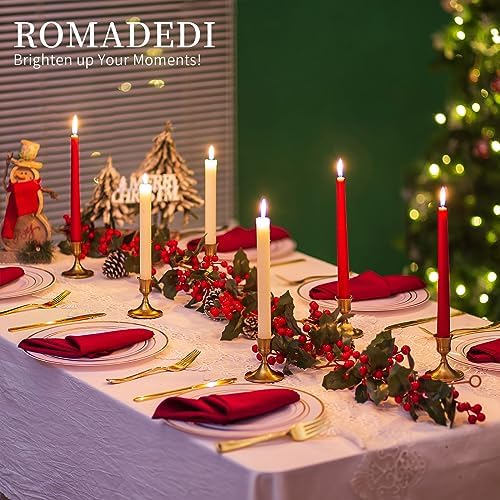 Romadedi Petite Chandelier Bougeoir Doré - Lot de 4 bougeères mariage Métal décoratifs pour bouges chandelles piliers noel décoration de la Maison l'entant de table moderne - Image 4