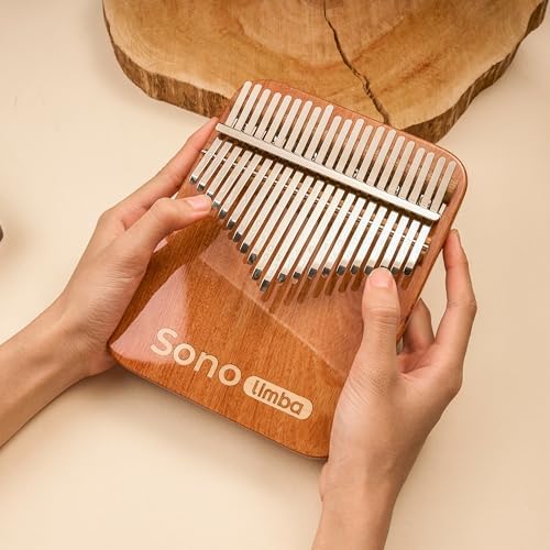Sonodrum Kalimba Avec 21 Clés - Piano à Pouces en Bois d'Acacia de Haute Qualité. Piano portable Avec Pochette et Livre de Chansons. Instrument de musique. Percussion à main couler enfant ou adulte - Image 6
