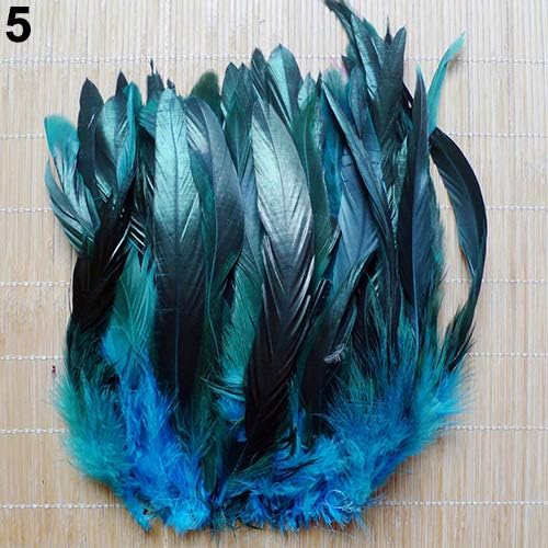 Qingsb lot de 50 panaches naturelles couler la décoration de vêlements 13 à 20 cm, naturel, 50 pcs - Image 6