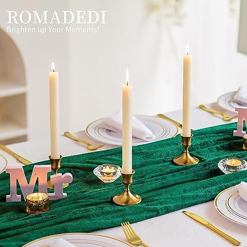 Romadedi Petite Chandelier Bougeoir Doré - Lot de 4 bougeères mariage Métal décoratifs pour bouges chandelles piliers noel décoration de la Maison l'entant de table moderne - Image 3