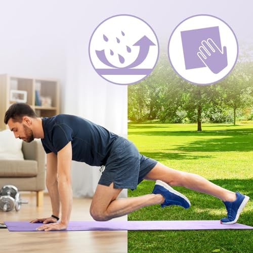 #Doyourfiness tapis de yoga antidérapant | Épaisseur de 0,8cm à 2cm | 183 cm x 61cm ou xxl 190cm x 100cm | Tapis de Gymnastique Qui Protège Les Articulations | Débutants et avancés | diverses couleur - Image 3