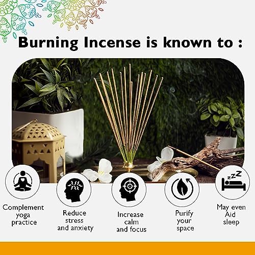 Agar simplement védique oudh 250 grammes (Environ 135 Bâtonnets d'Encens + Porte-Encens) | Dure 60 minutes, idéal pour la méditation, Le Yoga, La Guérison Spirinelle, Les Prières, L'Aromathérapie - Image 7