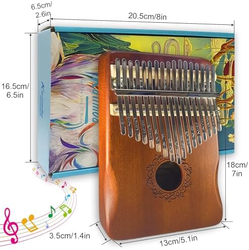Ohromcoli Kalimba - Instrument Kalimba à 17 touche Avec Outils d'Apprentissage, Percussion des Doigts, piano à pouce Professionnel Kalimba pour les enfants, adultes, adultes et amateurs de musique - Image 6