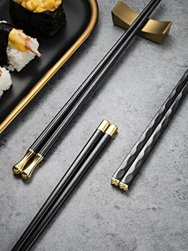 Ctcoijrn 5 paires de baguettes en fibre de verre, ensemble de baguettes multi-styles compressifs, baguettes fantaisie multipack - Image 4