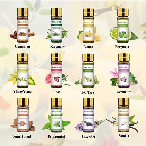Migcaput Set Huiles Essentielles 21 x 5 ml pour diffusion, Huiles Essentielles 100% Pure - Image 3