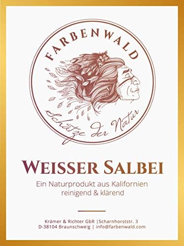 Farbenwald Sauge Blanche à Broieler, Feuilles 70 g, Provenant de Salvia Apiana de Californie, Encens - Image 3