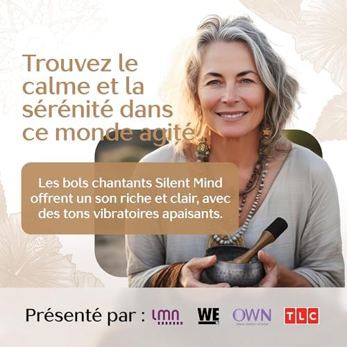 Bol Tibétain - Bol Tibétain Chantant pour la purification et la méditation - Mind Silent - Bol Méditation - Inclut Un MAILLET AVEC PRIX EN MAIN TYPE CRAYON ET UN COUSSIN - Image 4