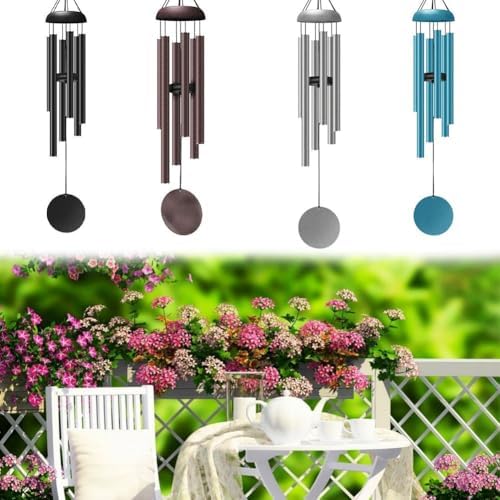 Décoration de Jardin Élégante Avec Un Carillon à Vent Suspendu de 81,3 cm pour des fils apaisants (argent) - Image 3
