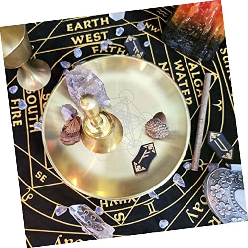 Cabilock 2 Pièces Pentacle Porte-Bougies Piliers Bougeoir Pentagramme Bougeoir Étoile Carillon Fournitures d'Aulle de Sorcellerie Plateau de Bougie Wiccan Trois Phases Bougie de Thé Alliage - Image 4