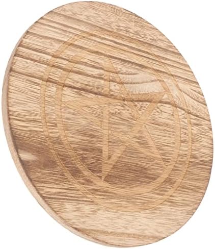 Uldidi 2 Pièces Plateau sacrificiel plateau Polyvalent Plateau RITUARE ORNÉMENT DE CULTE BOUGEOR DE Pâques Art de la Géométrie Sacrée Plaque D'autel Plateau de Bureau Décor Khaki en Bois - Image 6