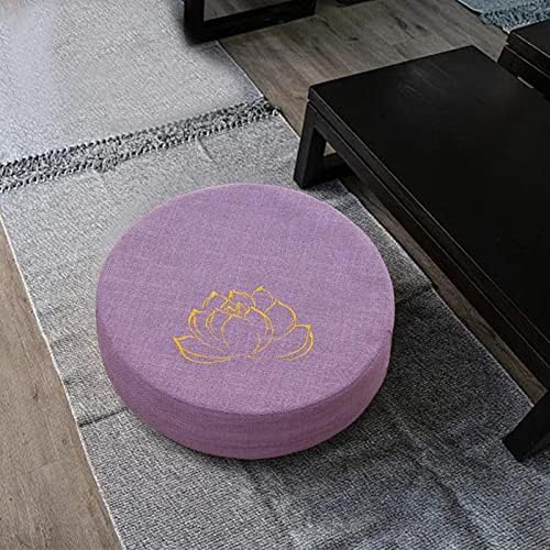 Perfk Coussin de Méditation de Yoga Avec House AMOVIBLE TAPIS DE TATAMI Japonais Accessoires de Méditation Oreiller de Sol pour yoga Salon Cadeaux de, Violet Clair 6cm - Image 4