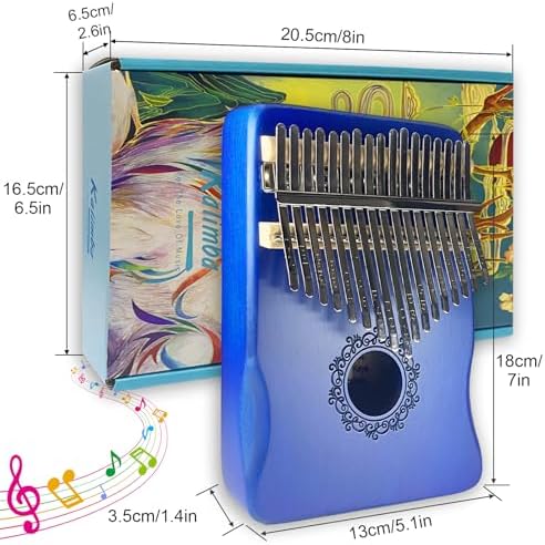 Ohromcoli Kalimba - Instrument Kalimba à 17 touche les avis de promension, Percussion des Doigts, piano à pouce Professionnel Kalimba pour les enfants, adultes, adultes et amateurs de musique (bleu - Image 6
