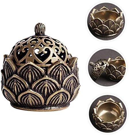 Rorpoir 1 pc ornes de Brûleur d 'encensoir bouda décoration interieure purificcateur objet de décoration pour étude portte- aromatique décoration de Bureau cuivre Golden - Image 4