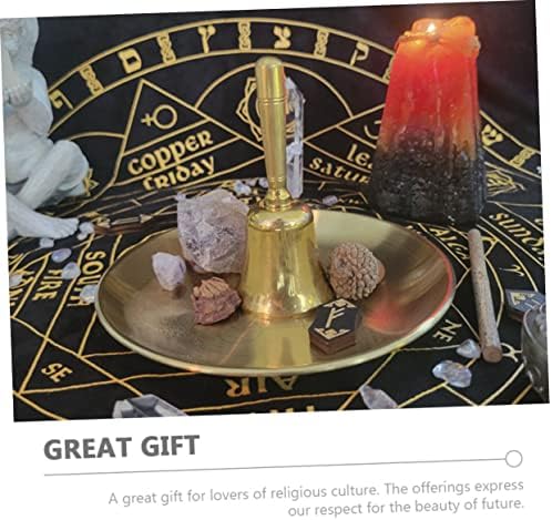 Cabilock 2 Pièces Pentacle Porte-Bougies Piliers Bougeoir Pentagramme Bougeoir Étoile Carillon Fournitures d'Aulle de Sorcellerie Plateau de Bougie Wiccan Trois Phases Bougie de Thé Alliage - Image 2