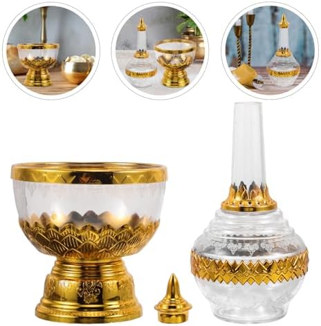 Ciieeo Bouteilles d'Eau de Baptême tasse Sainte de Table Bouteilles d'Eau Bénite Religieus Coupé d'Offranche de Table Gobelets Coupe d'Offrande en Verre Coupe Sacrée Transparent un Verre - Image 8
