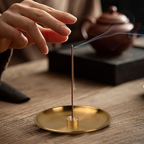 5 PIÈCES Porte Encens, Mini Laiton Neuf Porte Encens Baton, Support Encens, Bruleur Encens, Support Anti Moustique pour le Bureau à domicile Méditation de la Maison, Yoga et Spa - Image 4