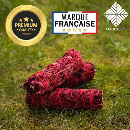 Sauge Rouge Sang de Dragon, Sauge Blanche Purification à Bruler x3 Batons + Ebook Pratique (PDF) - Bâtonnets de Sauge Amérindienne pour purifier les énergies Négatifs - Image 2