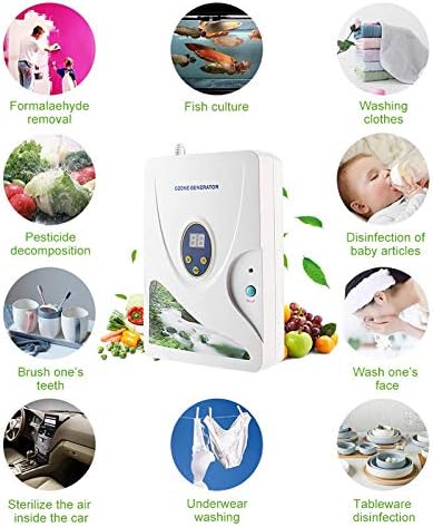 Touisedgi Purificators d'Air à Minuterie de Roue, Généraur d'Ozone Polyvalent et Purificator d'Air Eau-Huile Ozonateur, machine à ozone pour les fruits à eau eu bouchon - Image 4