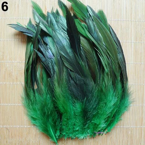 Qingsb lot de 50 panaches naturelles couler la décoration de vêlements 13 à 20 cm, naturel, 50 pcs - Image 7
