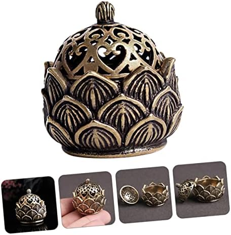 Rorpoir 1 pc ornes de Brûleur d 'encensoir bouda décoration interieure purificcateur objet de décoration pour étude portte- aromatique décoration de Bureau cuivre Golden - Image 9