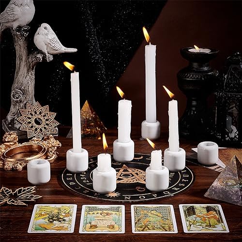 Ahandmaker lot de 10 bougeères en céramique doré - mini carillon rituel - couique couique, rites, tri, autel, quatre naissances wiccan et plus - 1,8 cm de diamétre - Image 5