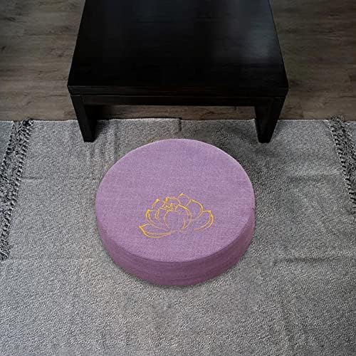 Perfk Coussin de Méditation de Yoga Avec House AMOVIBLE TAPIS DE TATAMI Japonais Accessoires de Méditation Oreiller de Sol pour yoga Salon Cadeaux de, Violet Clair 6cm - Image 5