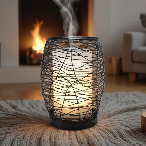 Zen'arôme diffuseur d'huile Essentiellle Volupsia - diffuseur ultrasonique aromathérapie à froid - diffuseur électrique Parfum Maison Avec Télécommande - Éclairage LED Effet Bougie - En Métal et Verre - Image 9