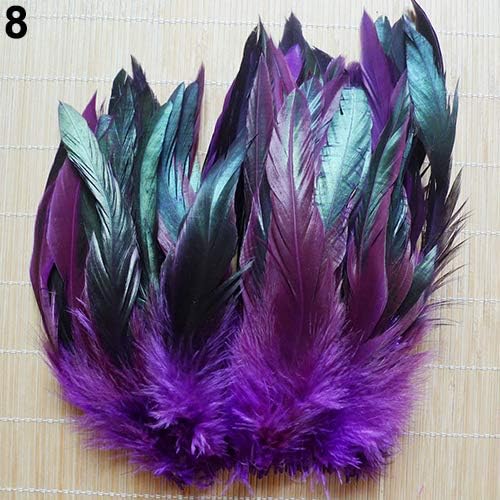 Qingsb lot de 50 panaches naturelles couler la décoration de vêlements 13 à 20 cm, naturel, 50 pcs - Image 9