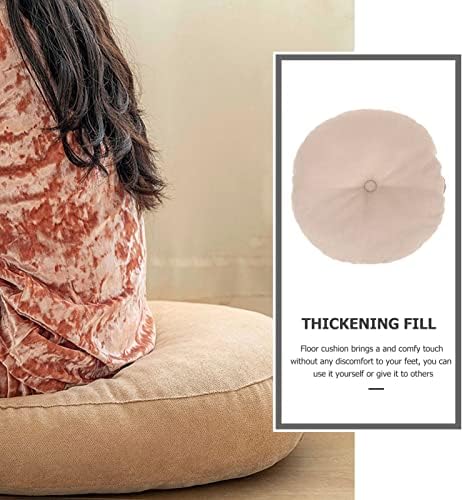 Coussin de yoga zafu oreiller de rond oreiller de yoga tapis d'exercice beige - Image 3