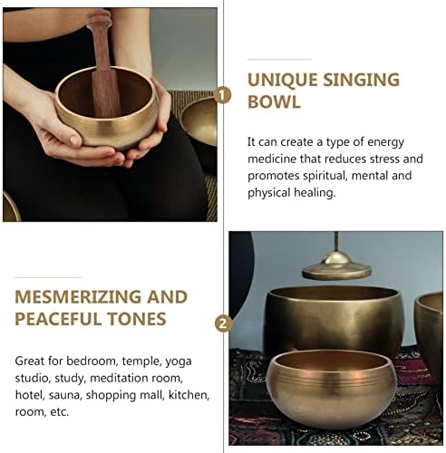 5 Ensembles de Bols de Muque Bouddhiste, Instrument de Muque de Bouddha, Instrument de Musique de Guérison, Bol Chantant Tibéton, Out de Méditation, Bol Bouddhiste, Bol Zen, Bol de Guérison - Image 4