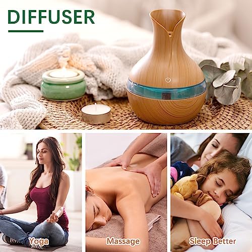 Migcaput set Huiles Essentielles 8 x 10 ml, Huiles Essentielles 100% nature couler diffuseur, Huiles Essentielles aromathérapie pour spa, massage, bain - lavande, menthe poivrée, Vanille, Bois de Santal - Image 5
