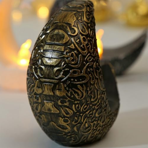 Bougie fiorky led en forme de lune pour Ramadan - Bougeoir décoratif alimenté par batterie - lustre électronique décoratif coule de table de maisonnette - Image 6