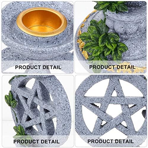 Betportble 1 pc bougeoir pentagramme vintage bougie conique pentagramme bouge - Image 6