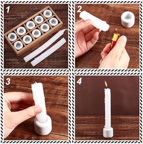 Ahandmaker lot de 10 bougeères en céramique doré - mini carillon rituel - couique couique, rites, tri, autel, quatre naissances wiccan et plus - 1,8 cm de diamétre - Image 4