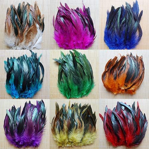 Qingsb lot de 50 panaches naturelles couler la décoration de vêlements 13 à 20 cm, naturel, 50 pcs - Image 2