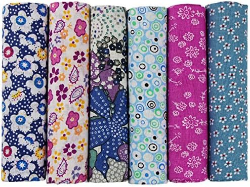 6pcs 50 x 50 cm patchwork coton tissu diy fait faire à la main en tissu à coudre des conceptions de quilting diffèrent (u-b902)