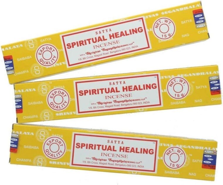 Satya Nag Champa Lot de 3 Paquets de Bâtons d'Encens 100% Naturel Fait à la Main pourvain le Stress, La Décoration Spirinelle, L'Estompage et La Méditation