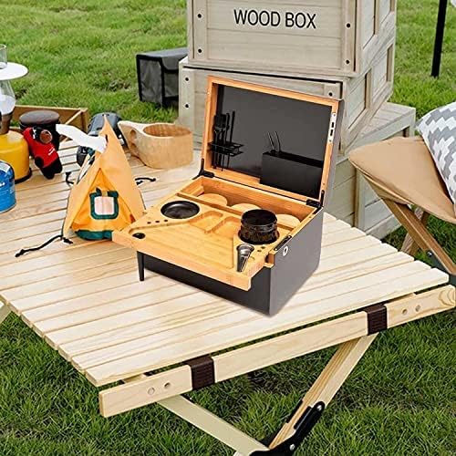 REDINGWE COFFRET DE RANGEMENT EN BAMBOU PRIUM BOîte de Rangement en Bois Coffret Cadeau de Luxe, Boîte de Séparateurs de Rangement AMOVIBLE AVEC SERRUR, AVEC PLATEAU MOBILE - Image 6