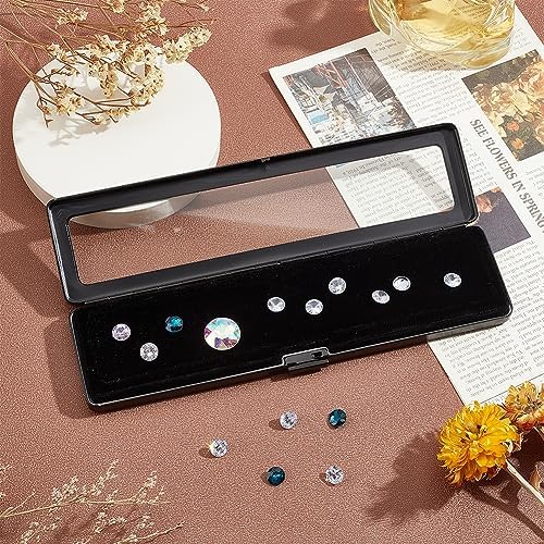 Ph pandahall boîtes d'Affichage de Diamant Contineur de Gemmes Boîte à Bijoux en Pierres Précieus Boîte de Rangement AVEC Couvercles et Velours pour les pièces - Image 5