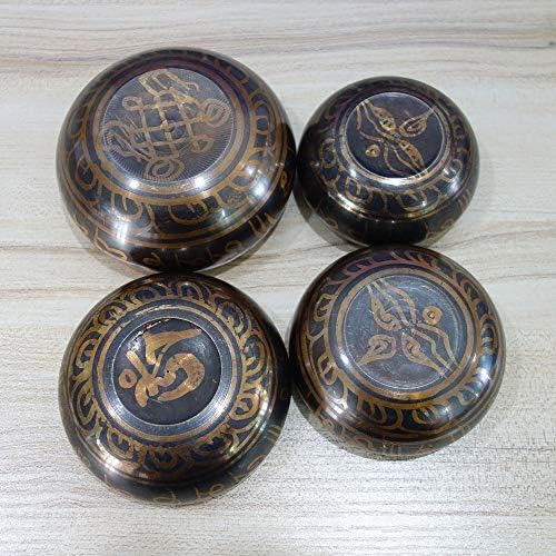 7 TAILLES DIFFÉRENTES NÉPAL BOL CHANTANT EN LAITON NURIEL RITUEL SACRÉ DU DHARMA BOL TIBÉTAINT YOGA MÉDITATION (Taille: 115 mm) - Image 2