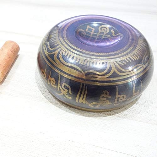 7 TAILLES DIFFÉRENTES NÉPAL BOL CHANTANT EN LAITON NURIEL RITUEL SACRÉ DU DHARMA BOL TIBÉTAINT YOGA MÉDITATION (Taille: 115 mm) - Image 5