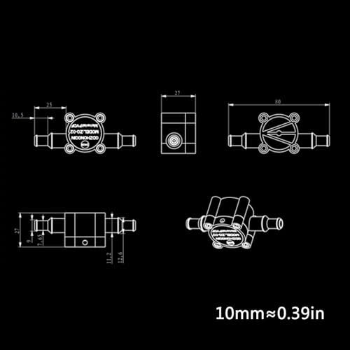 Tonxx Comptère de Fluidmètre, Capteurs à Effet, Débitmère pour purificators d'eau, Instruments de Mesure - Image 8