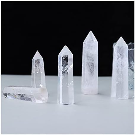 Babuun Transparence Naturelle Point de Cristal Quartz Clair prismes hexagonaux obélisque sain purification décornétisation collecte à domicile (couleur: quartz clair, taille: violet) - Image 3