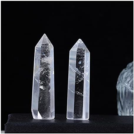 Babuun Transparence Naturelle Point de Cristal Quartz Clair prismes hexagonaux obélisque sain purification décornétisation collecte à domicile (couleur: quartz clair, taille: violet) - Image 4