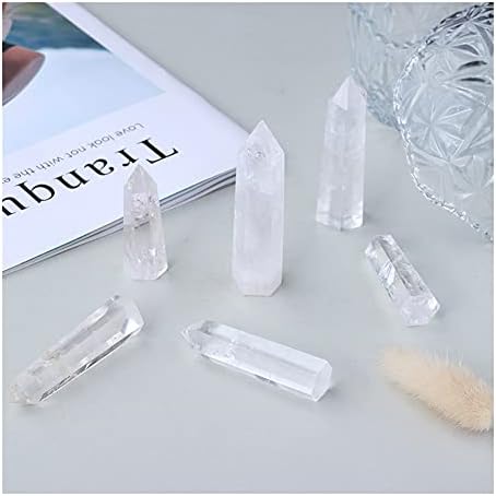Babuun Transparence Naturelle Point de Cristal Quartz Clair prismes hexagonaux obélisque sain purification décornétisation collecte à domicile (couleur: quartz clair, taille: violet) - Image 6