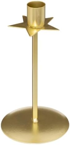 Bougeoir Chandelier Étoile en Métal Doré D 9 x H 18 cm - Noël Feric