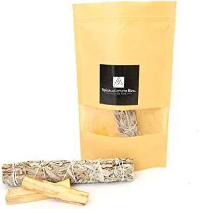 Baton Sauge Blanche à Bruler Salvia Apiana 95gr + Bois Palo Santo - Sauge Blanche Purification A Bruler Naturel - Fumigation et Ritual de purification Maison - Image 2